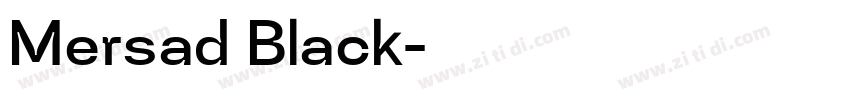 Mersad Black字体转换